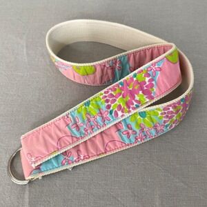 Lilly Pulitzer Cotton Belt Pink Floral Size Small